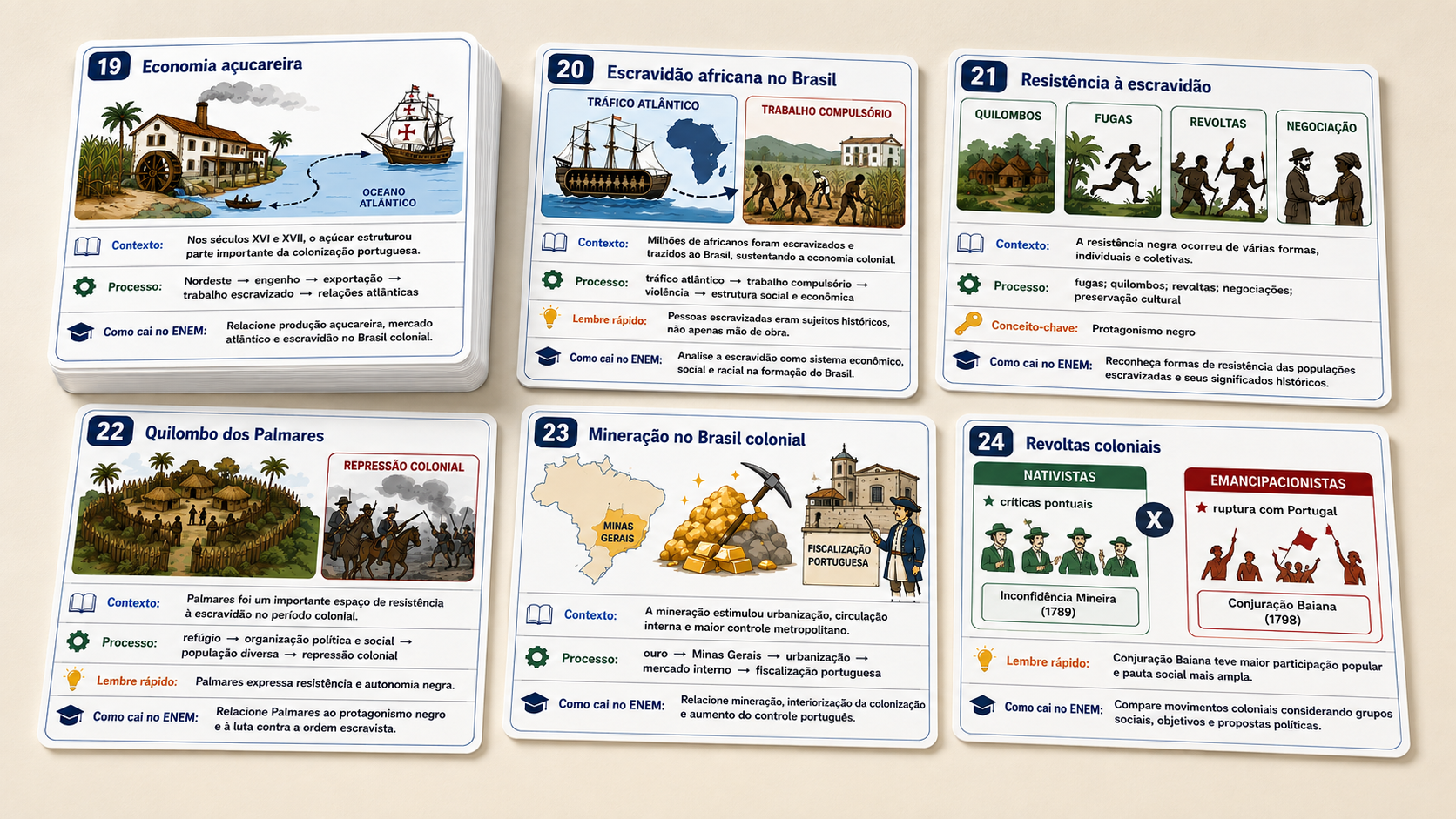 Flashcards de História do ENEM 2026